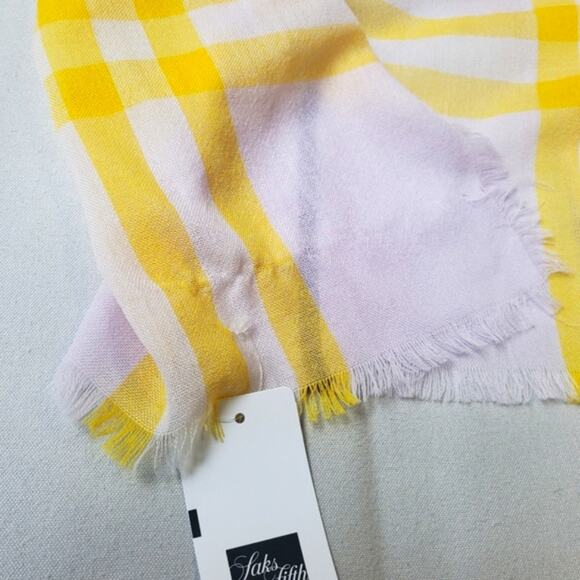 NWD$490 BURBERRY Giant Check Pattern Fringed Trim Wool Scarf - Picture 9 of 11